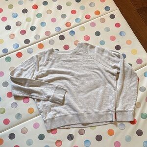 J. Crew Light Gray Women's Crew Neck Sweater Vintage Fleece